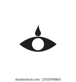 Ícone de vetor simples de um olho, simbolizando conceitos como visão, percepção e consciência