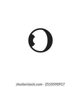 Simple vector icon of an eye, symbolizing concepts such as vision, perception, and awareness