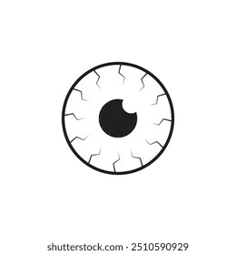Simple vector icon of an eye, symbolizing concepts such as vision, perception, and awareness