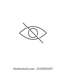 Simple vector icon of an eye, symbolizing concepts such as vision, perception, and awareness