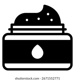 Vetor simples de um jarro de esfregar facial ou recipiente para web, app, infográfico, etc