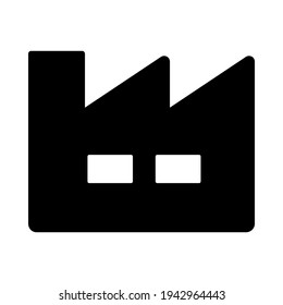 Simple vector icon for factory, manufacturing.