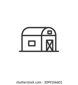 simple vector icon farmhouse editable. isolated on white background. 