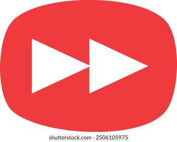 Simple Vector Icon of a Fast Forward Button for Use on the Web