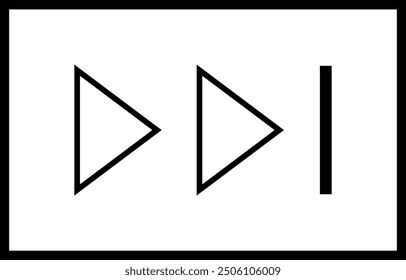 Simple Vector Icon of a Fast Forward Button for Use on the Web