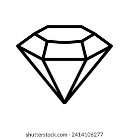 simple vector icon of gem diamond
