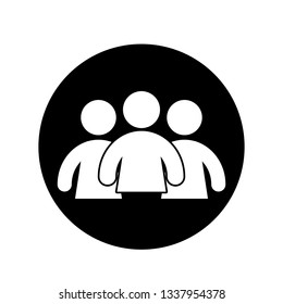 Simple vector icon of a group of people