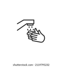 simple vector icon handwash editable. isolated on white background. 