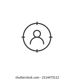 simple vector icon Head hunting editable. isolated on white background. 