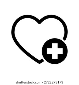 Medicina de corazón de icono de Vector simple
