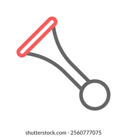 Simple vector icon of a horn. Concept of sound, music, and signal.