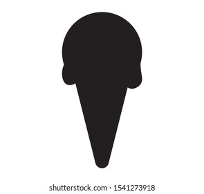 simple vector icon, with ice cream shape
