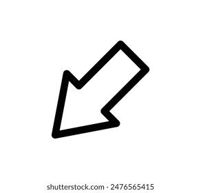 Illustration simple  Image vectorielle d'une flèche.