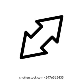 Illustration simple  Image vectorielle d'une flèche.