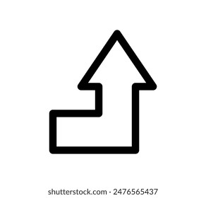 Illustration simple  Image vectorielle d'une flèche.