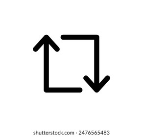 Illustration simple  Image vectorielle d'une flèche.