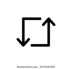 Illustration simple  Image vectorielle d'une flèche.