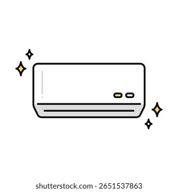 Icône d'Image vectorielle simple illustration d'un climatiseur flambant neuf