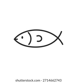 Icono de Vector simple ilustración platos de pescado