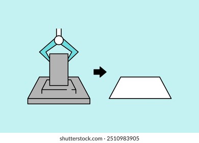 Um ícone vetor simples ilustração de encerramento de sepultura.