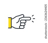 Simple vector icon illustration material pointing to the right