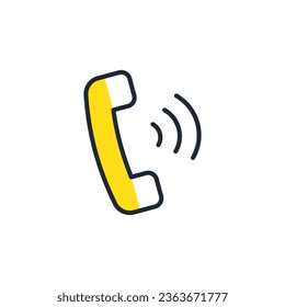 Simple vector icon illustration material for telephone inquiries