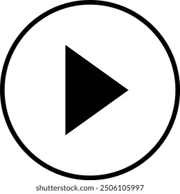 Einfache Vektorsymbol-Abbildung einer Wiedergabetaste für Audio