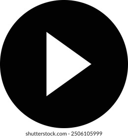 Icono de Vector simple Ilustración de un Botón de reproducción para audio