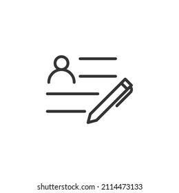 simple vector icon Job hunting editable. isolated on white background. 