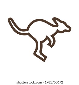 Simple vector icon with kangaroo