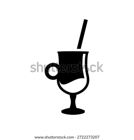 Simple vector icon latte cup