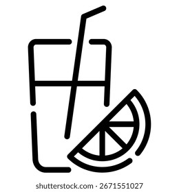 Simple vector icon of a lemon slice for natural wellness for web, app, infographic, etc