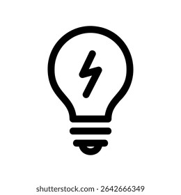 Simple vector icon light bulb