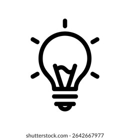 Lâmpada de ícone de vetor simples