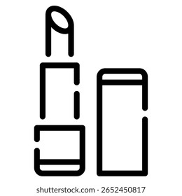 Simples ícone vetorial de um tubo de bálsamo labial.