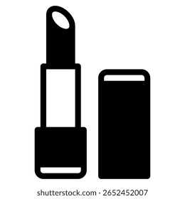 Simples ícone vetorial de um tubo de bálsamo labial.