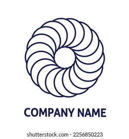 Simple vector icon logo company for your business trendy isolated circle round geometric