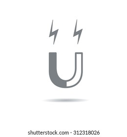 Simple vector icon of Magnet. Vector Illustration.