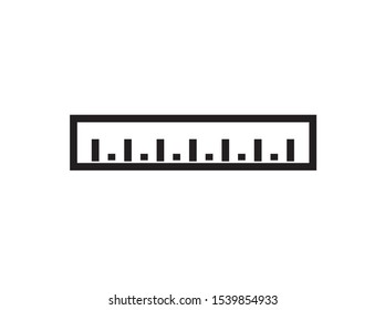 simple vector icon with measure ruler shape
