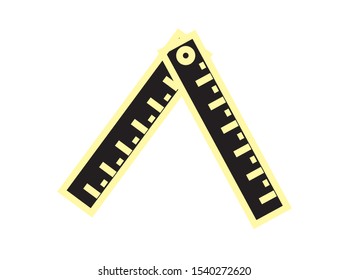 simple vector icon with measure ruler shape