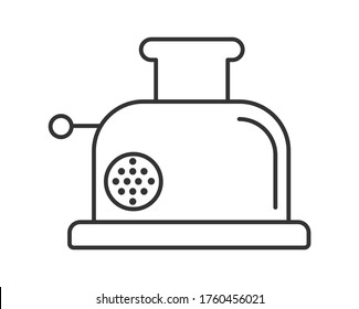 Simple vector icon of a meat grinder. Outline illustration isolated on a white background for websites and apps, stickers and stickers
