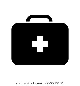 Maleta médica simple del icono del Vector
