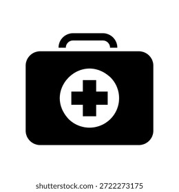 Maleta médica simple del icono del Vector