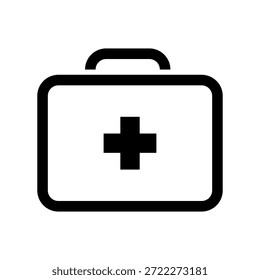 Maleta médica simple del icono del Vector