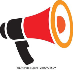 Simple vector icon megaphone on a white backfgroyund