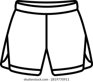 Simple vector icon of men's running shorts for sports and fitness.