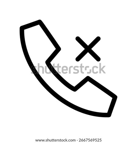 Simple vector icon missed phone call
