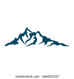 Simple Vector Icon Mountain in Blue