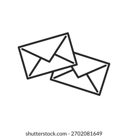 Ícone simples de vetor [Múltiplos emails com letras]