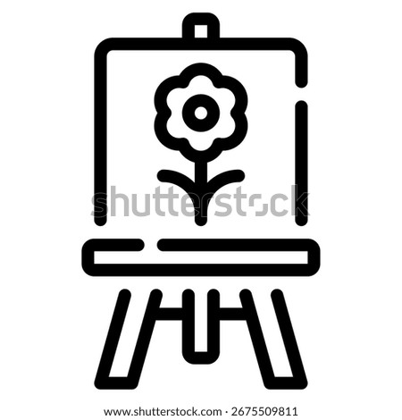 Simple vector icon of natural, handcrafted paint jar or palette for web, app, infographic, etc